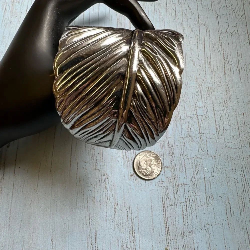 Silver Feather Cuff Bracelet - Picture 3 of 4
